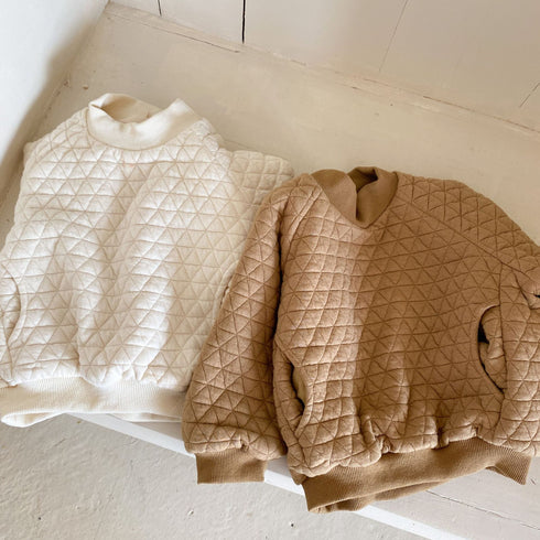 Children with velvet semi-high collar sweater padded baby coat